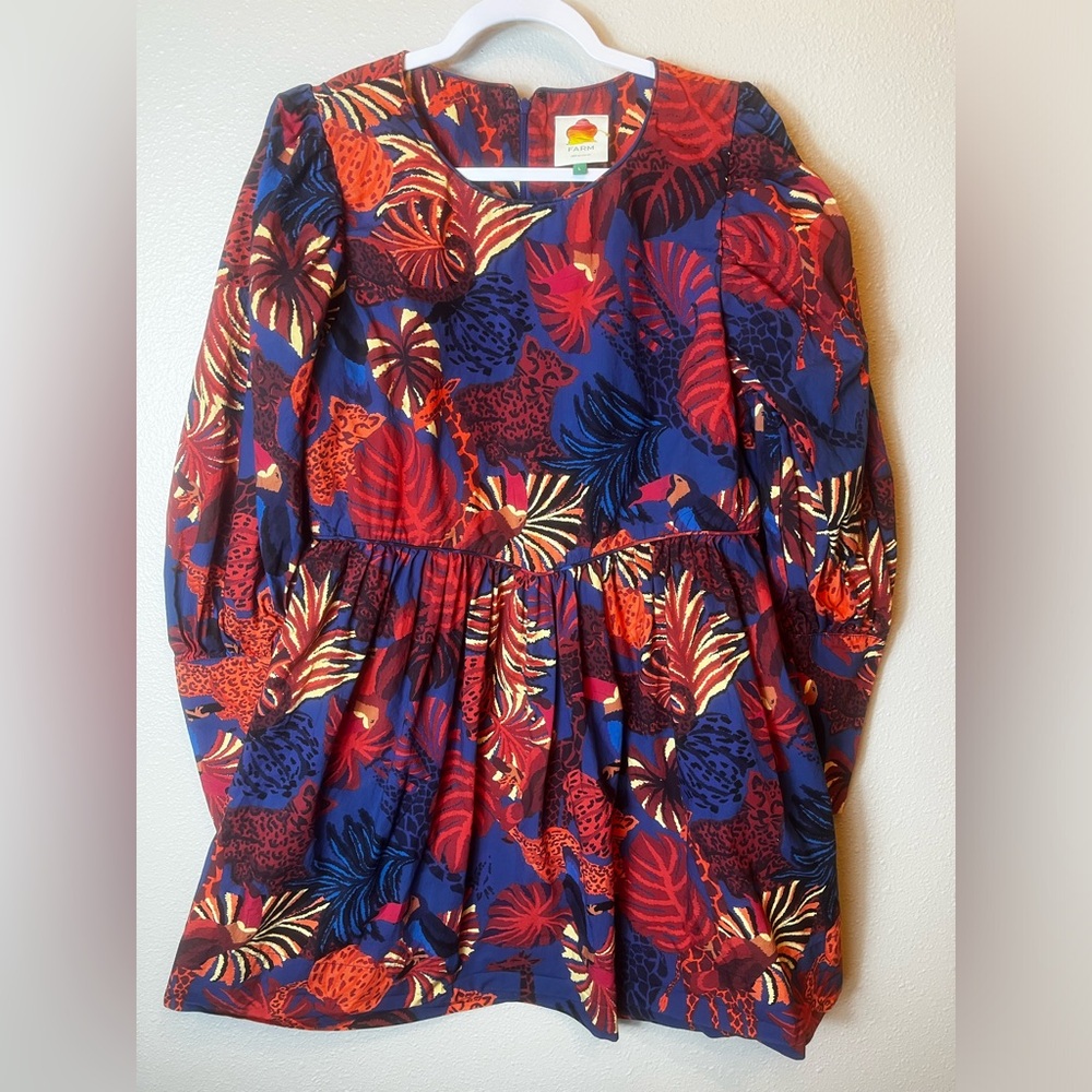 Farm Rio Animals Tapestry Mini Dress Size L - Picture 3 of 7